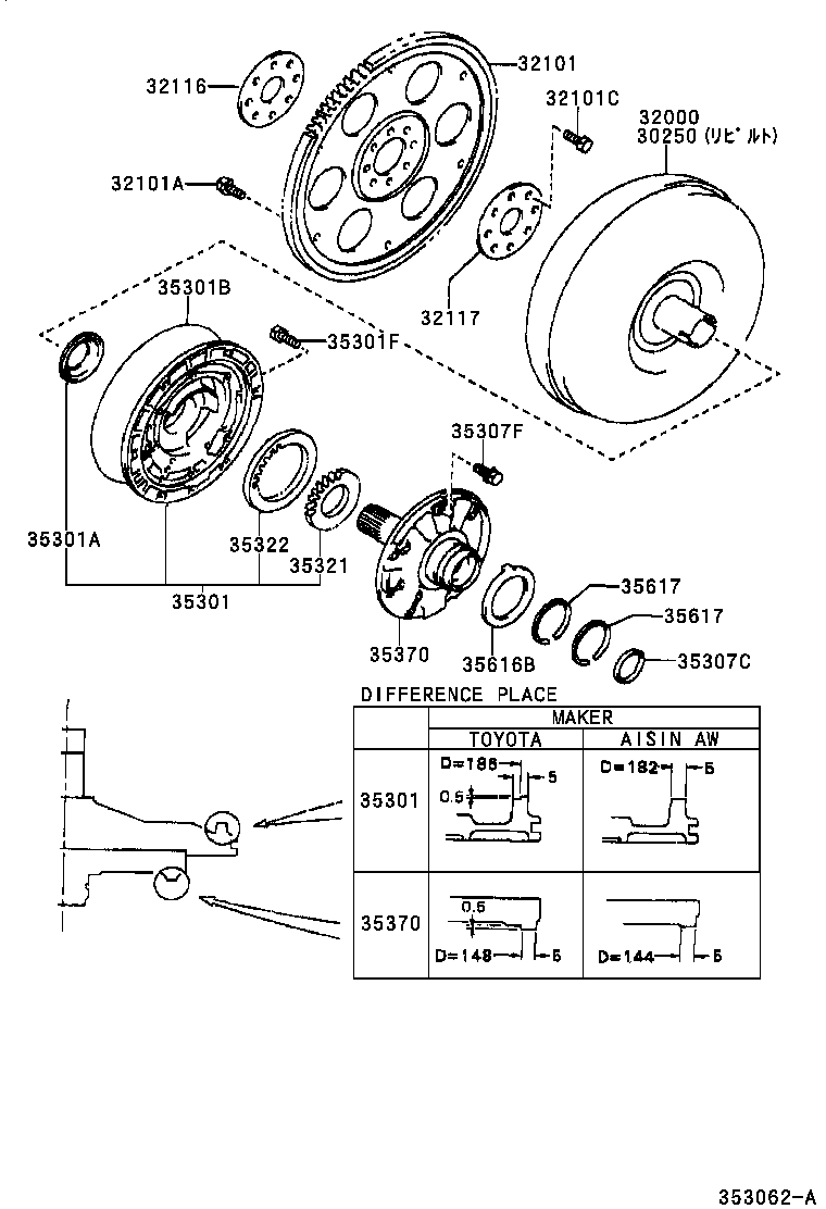 CARINA FF | TORQUE CONVERTER FRONT OIL PUMP CHAIN ATM