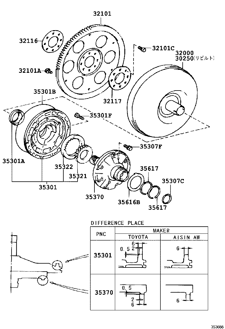  CARINA ED |  TORQUE CONVERTER FRONT OIL PUMP CHAIN ATM