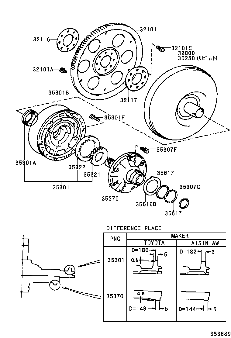 CAMRY VISTA | TORQUE CONVERTER FRONT OIL PUMP CHAIN ATM