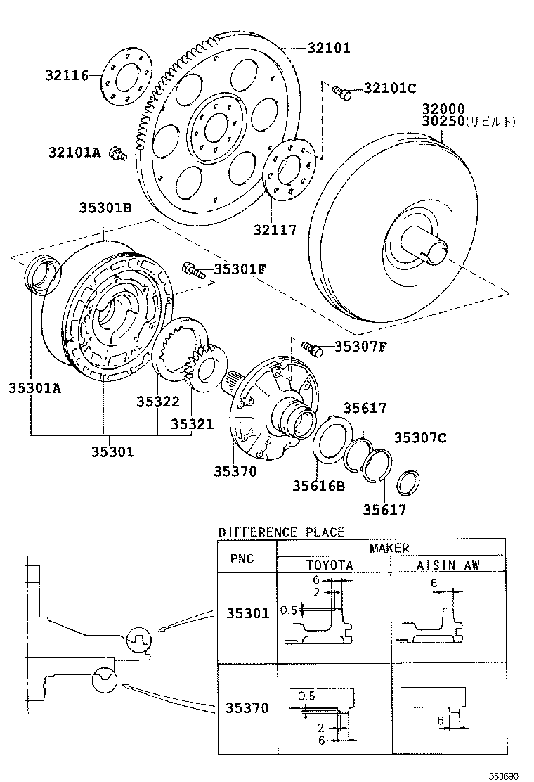  SCEPTER WG CP |  TORQUE CONVERTER FRONT OIL PUMP CHAIN ATM