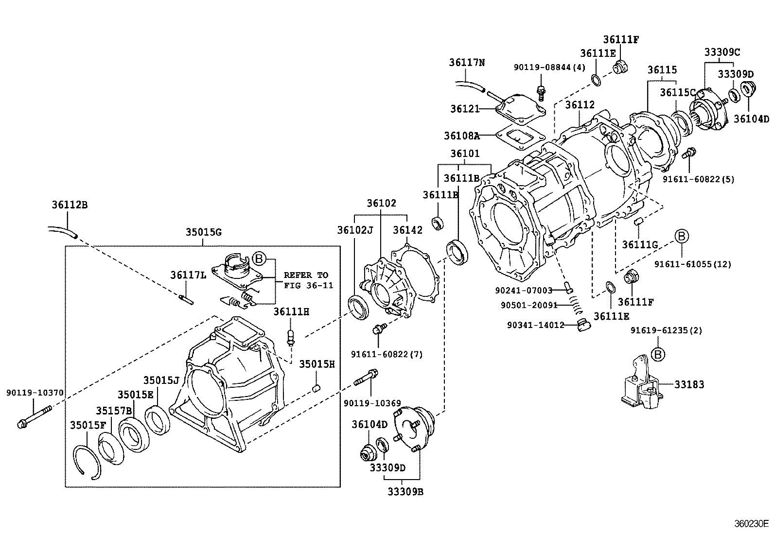HILUX | TRANSFER CASE EXTENSION HOUSING