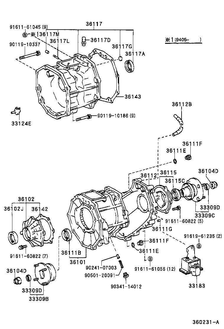 HILUX |  TRANSFER CASE EXTENSION HOUSING