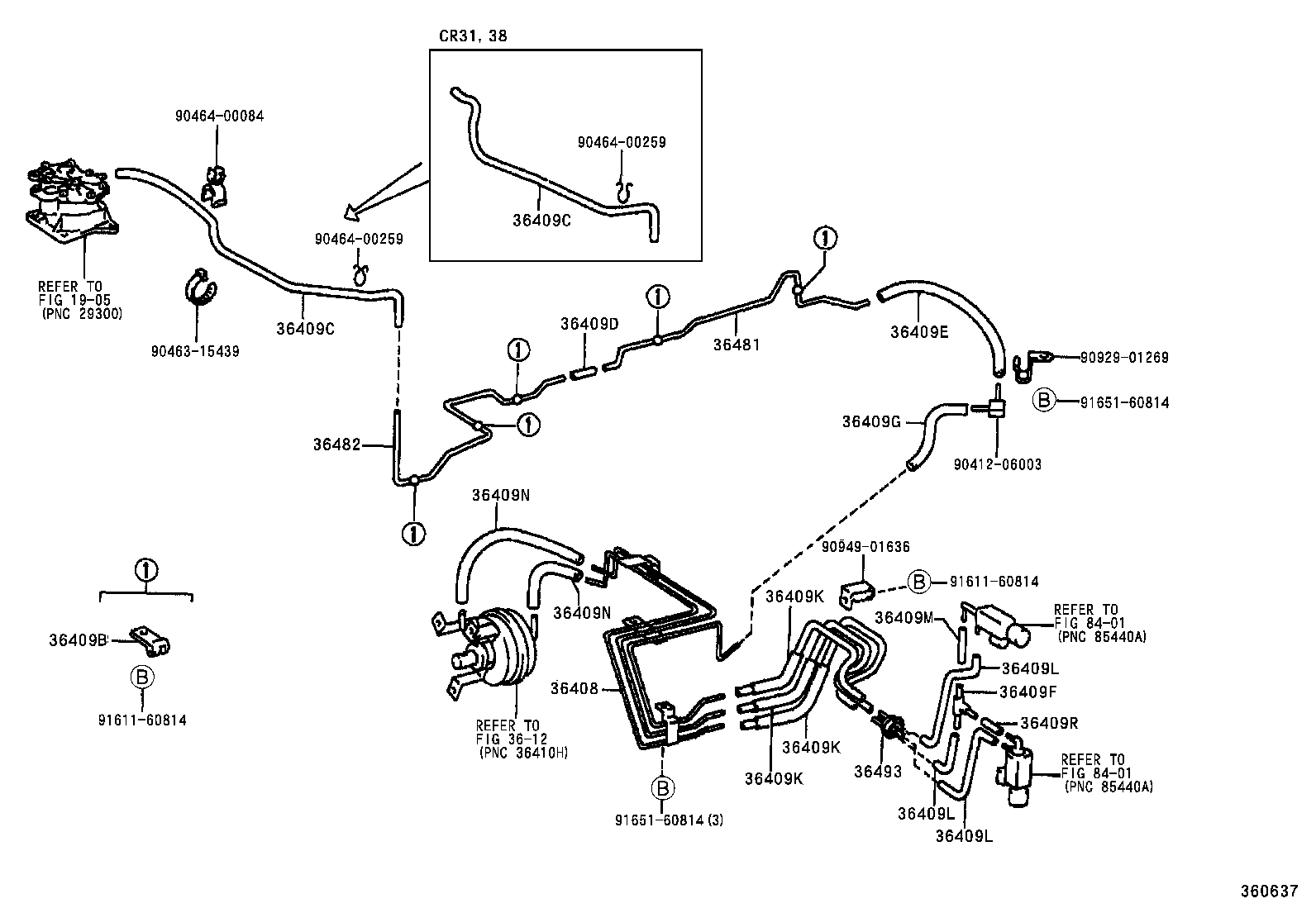 LITE TOWNACE V WG |  TRANSFER VACUUM PIPING