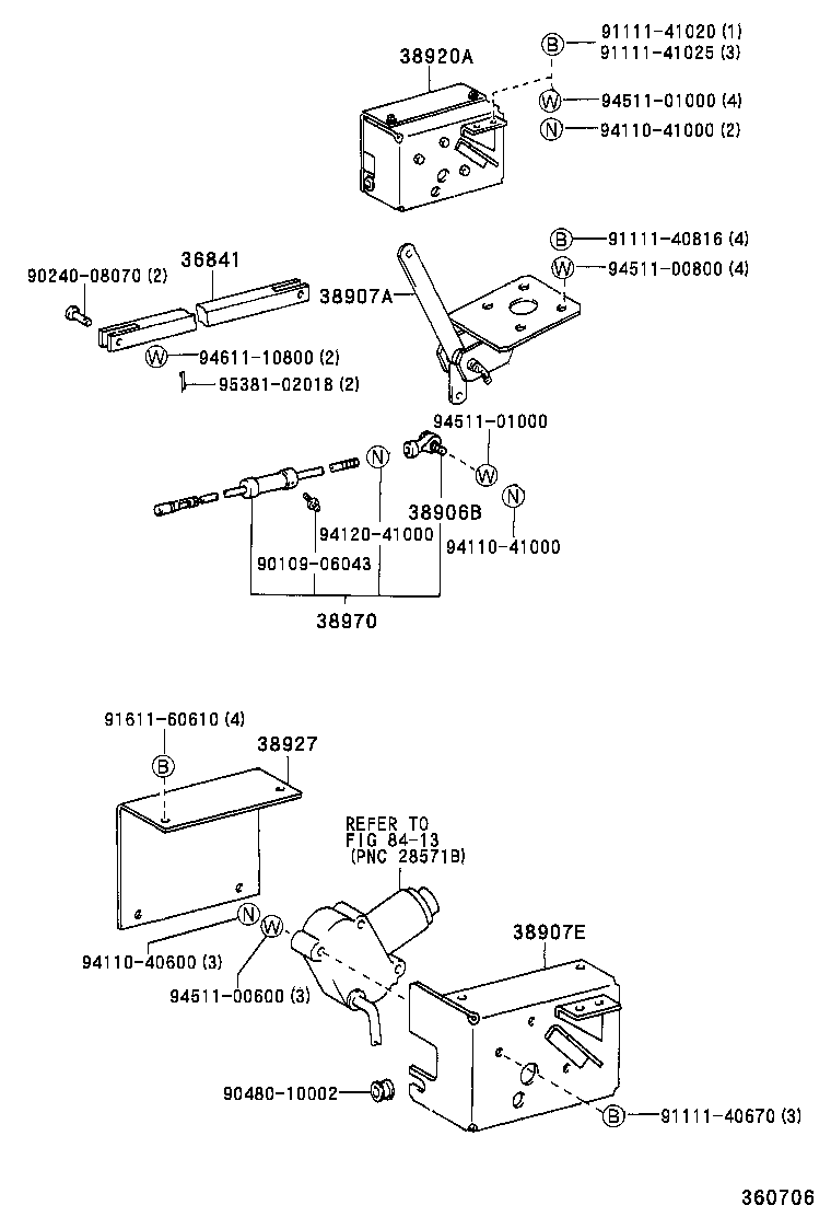  DYNA TOYOACE |  POWER TAKE OFF LEVER LINK