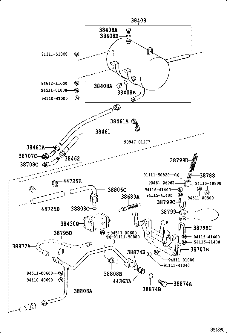  DYNA TOYOACE |  HOIST CYLINDER TRUNNION LIFT ARM