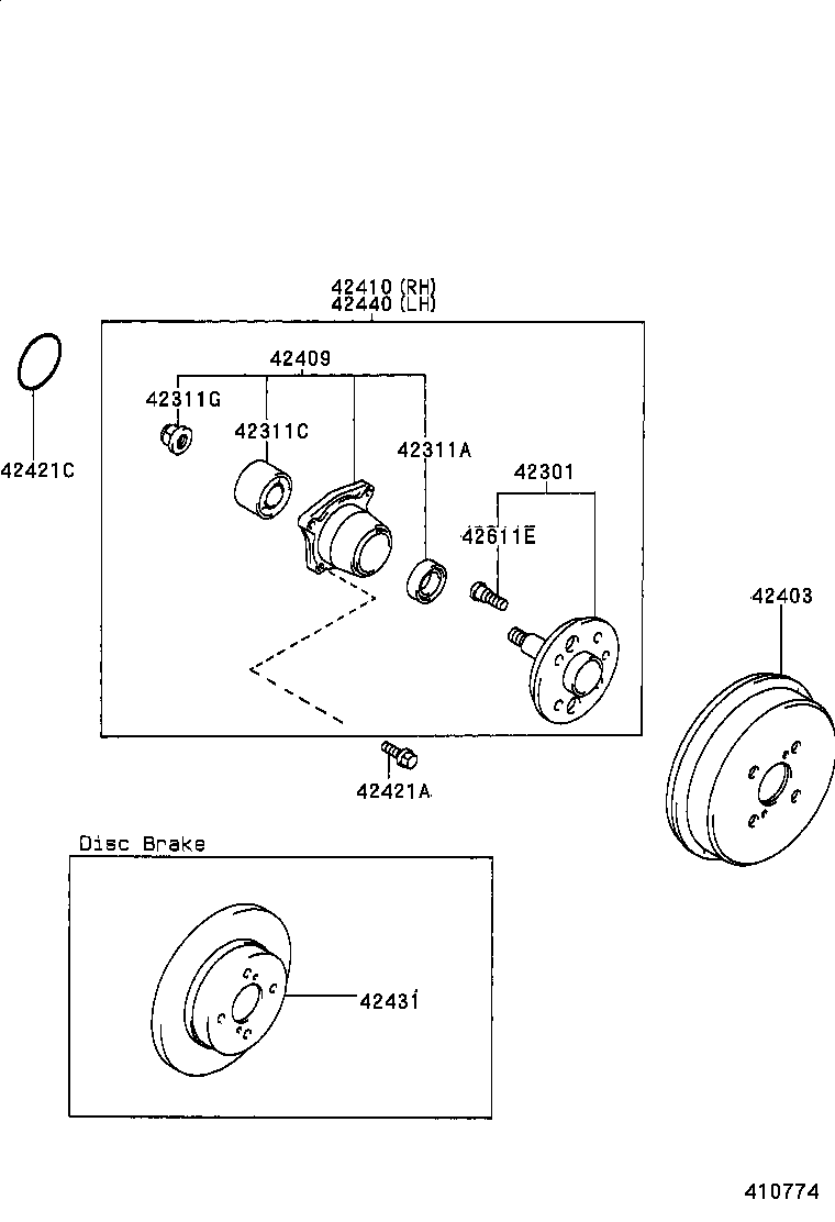  SPRINTER TRUENO |  REAR AXLE SHAFT HUB