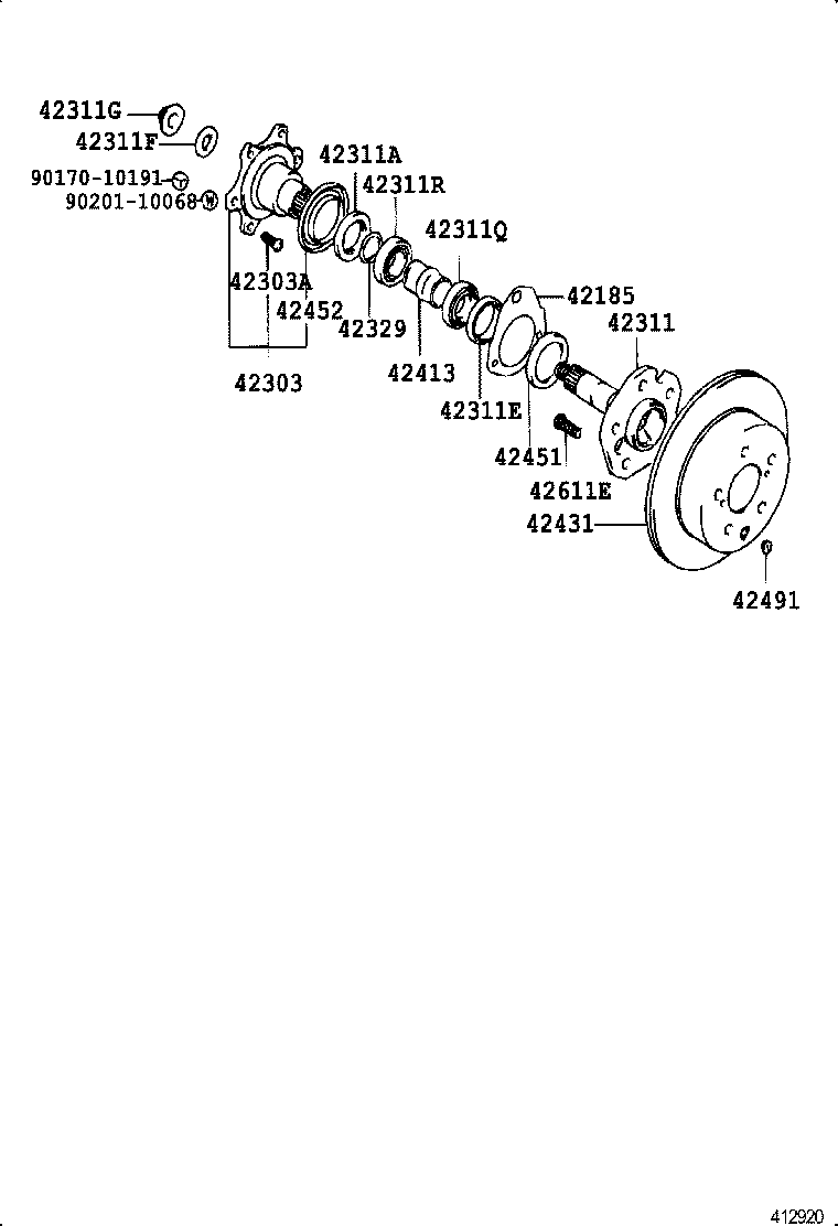  CROWN CROWN MAJESTA |  REAR AXLE SHAFT HUB