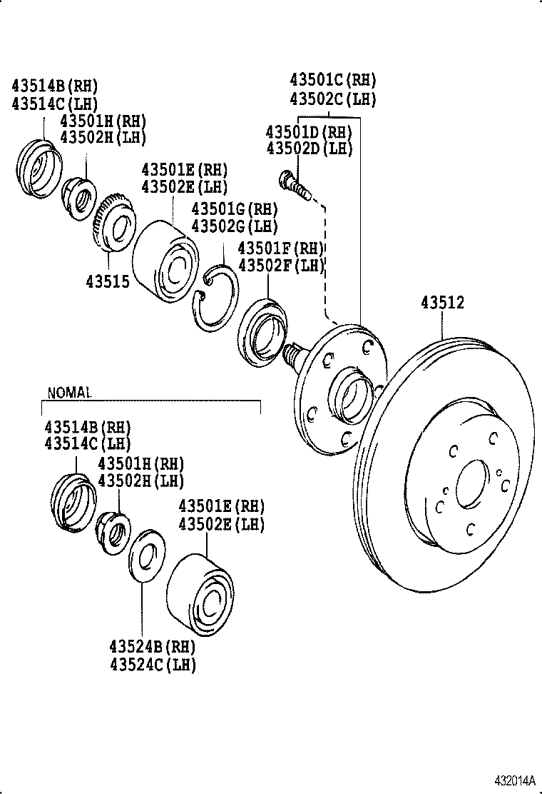  CROWN CROWN MAJESTA |  FRONT AXLE HUB