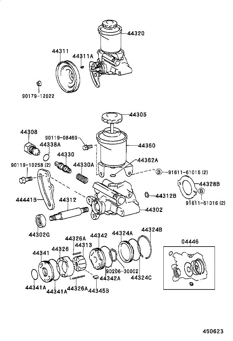  HILUX |  VANE PUMP RESERVOIR POWER STEERING