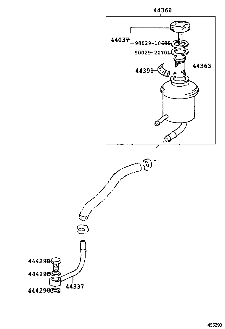  DYNA TOYOACE |  VANE PUMP RESERVOIR POWER STEERING