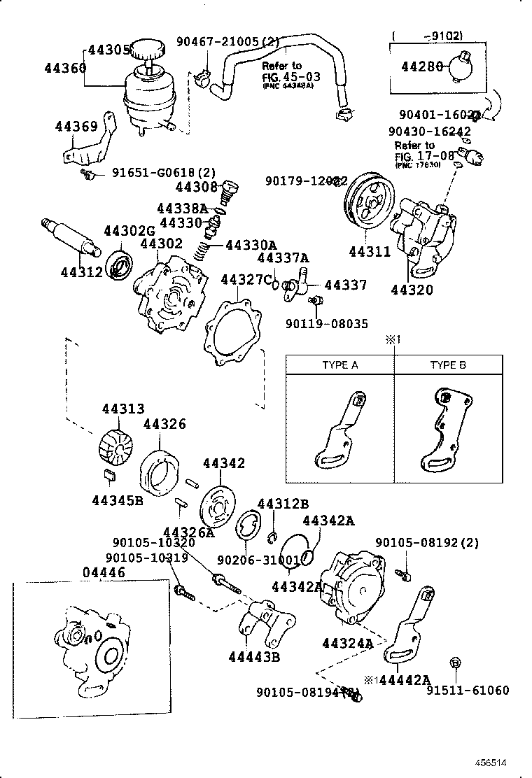  CAMRY VISTA |  VANE PUMP RESERVOIR POWER STEERING