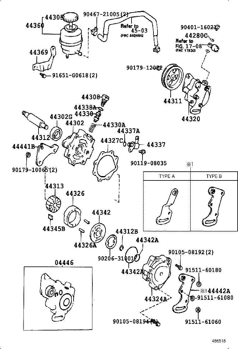  CAMRY VISTA |  VANE PUMP RESERVOIR POWER STEERING