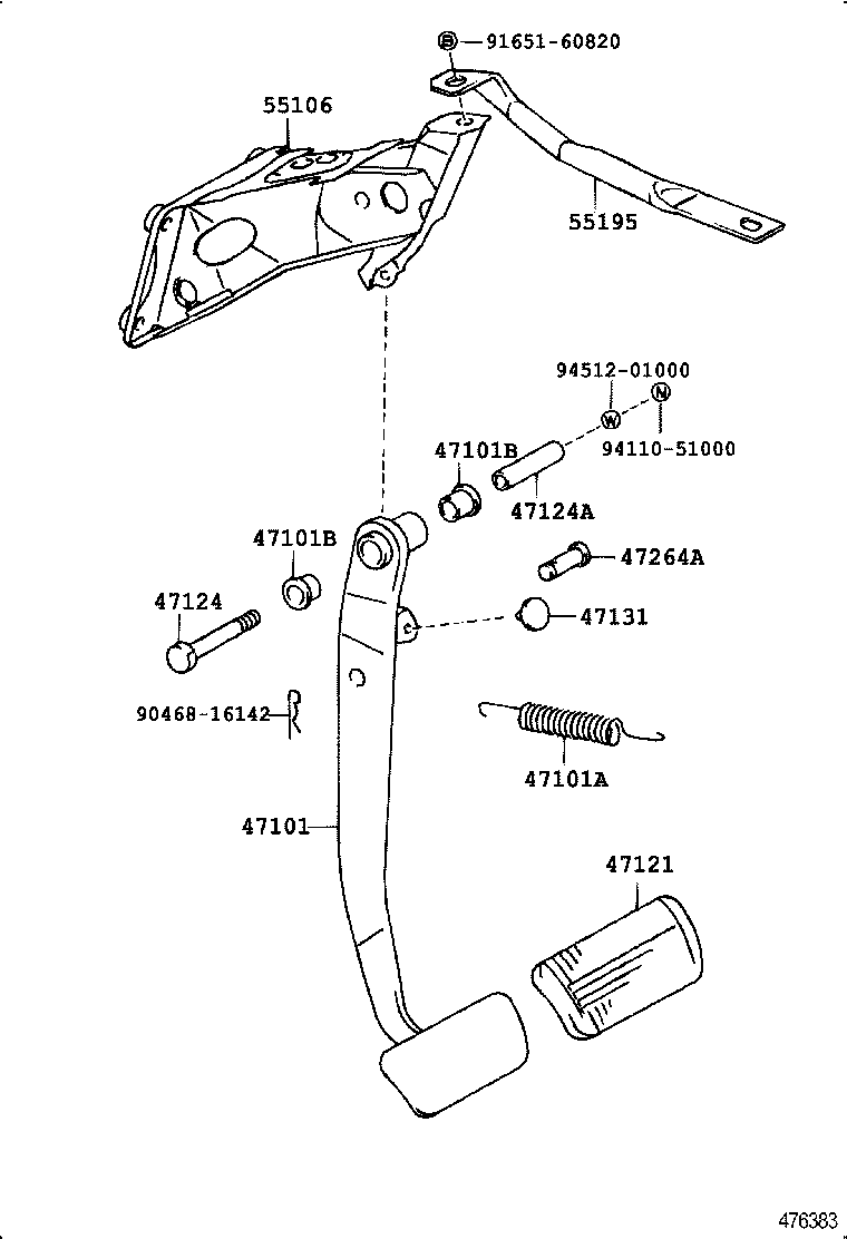  CROWN CROWN MAJESTA |  BRAKE PEDAL BRACKET