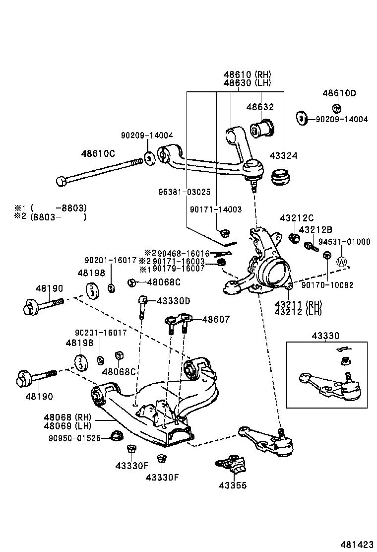  SOARER |  FRONT AXLE ARM STEERING KNUCKLE