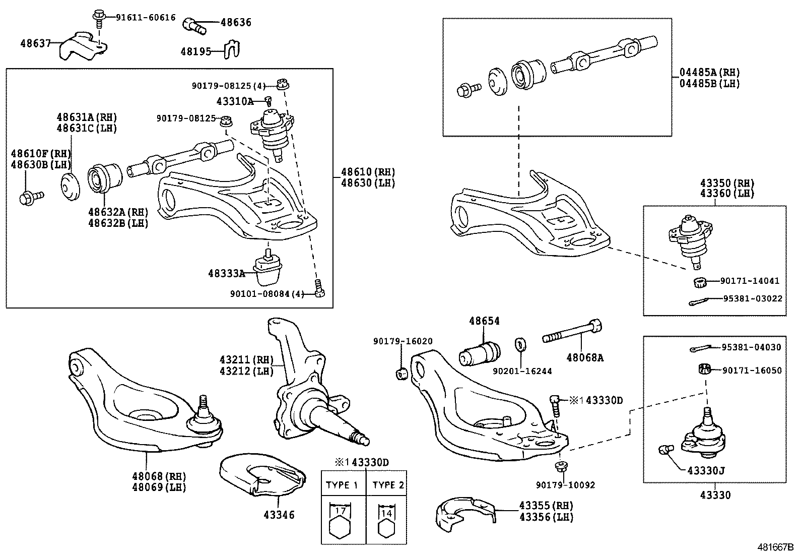 CROWN CROWN MAJESTA | FRONT AXLE ARM STEERING KNUCKLE