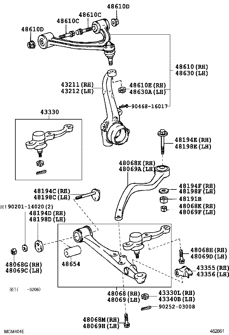  CROWN CROWN MAJESTA |  FRONT AXLE ARM STEERING KNUCKLE
