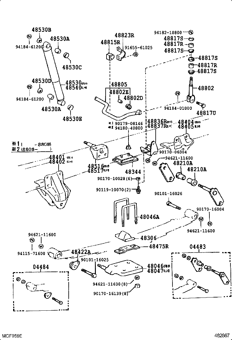  DYNA TOYOACE QUICK |  REAR SPRING SHOCK ABSORBER