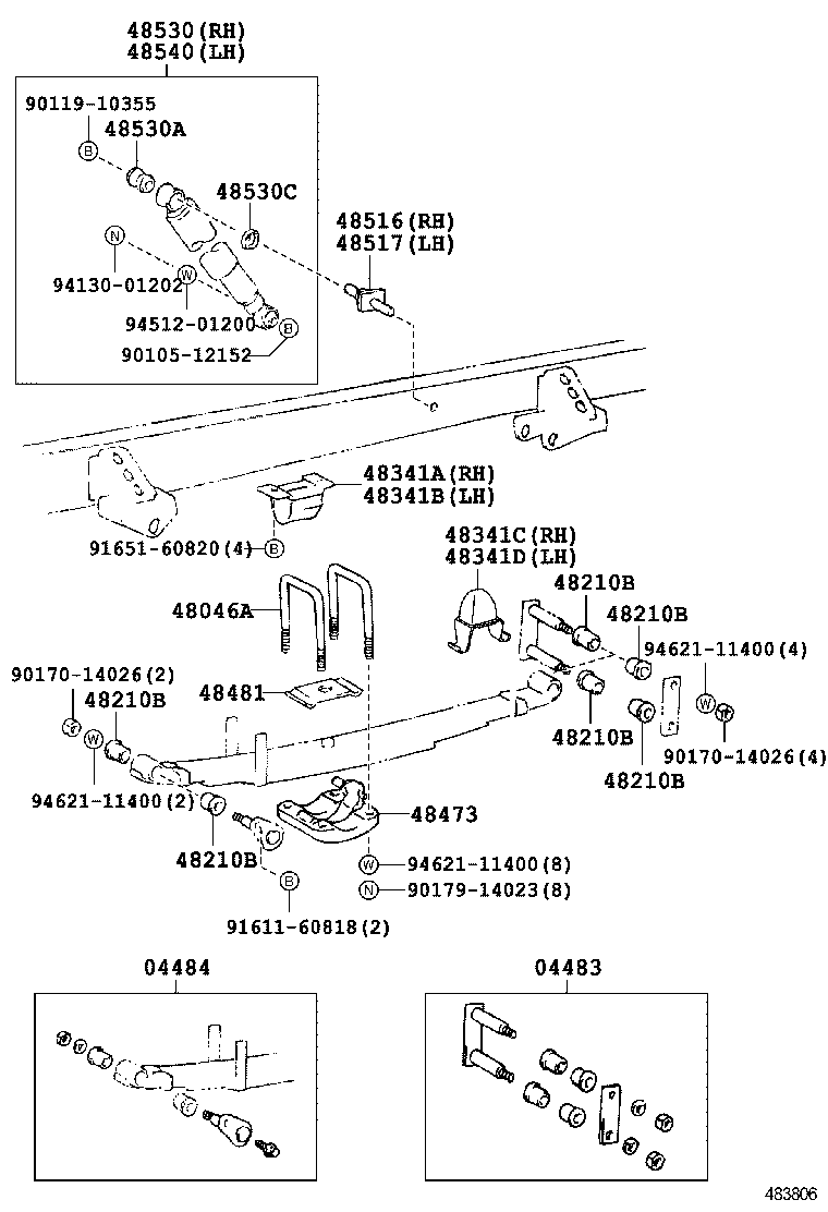  HIACE TRUCK |  REAR SPRING SHOCK ABSORBER