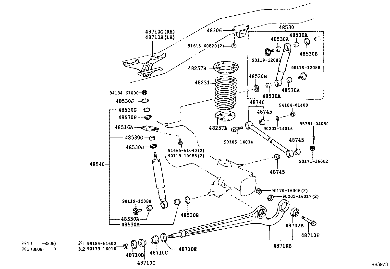  LAND CRUISER S T H T |  REAR SPRING SHOCK ABSORBER