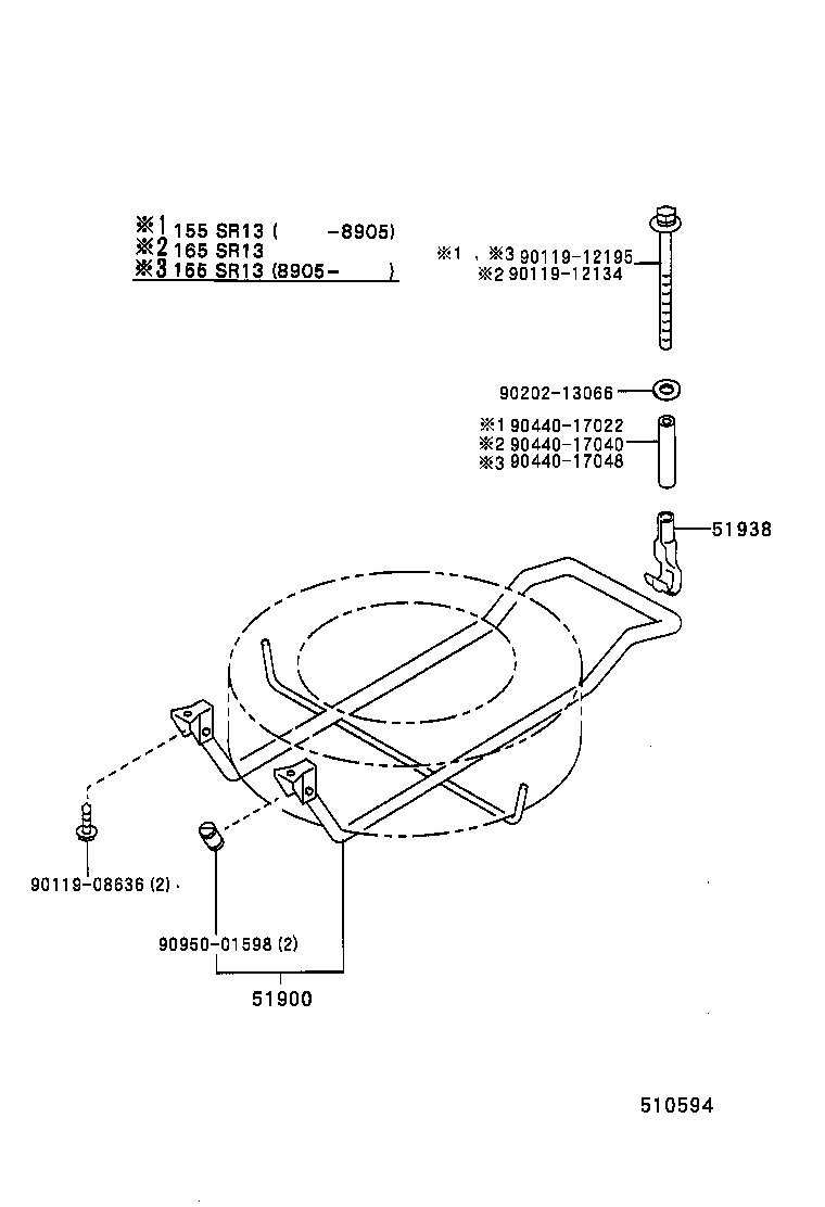  CARINA FF |  SPARE WHEEL CARRIER