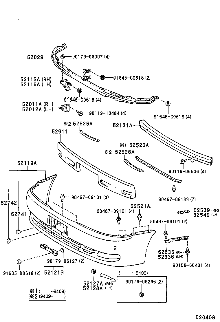  CHASER |  FRONT BUMPER BUMPER STAY
