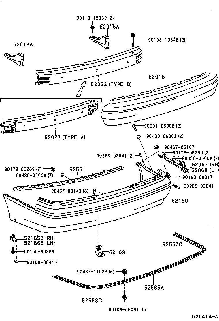  WINDOM |  REAR BUMPER BUMPER STAY