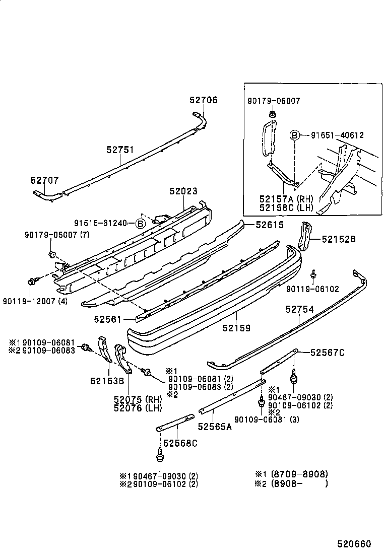  CROWN |  REAR BUMPER BUMPER STAY