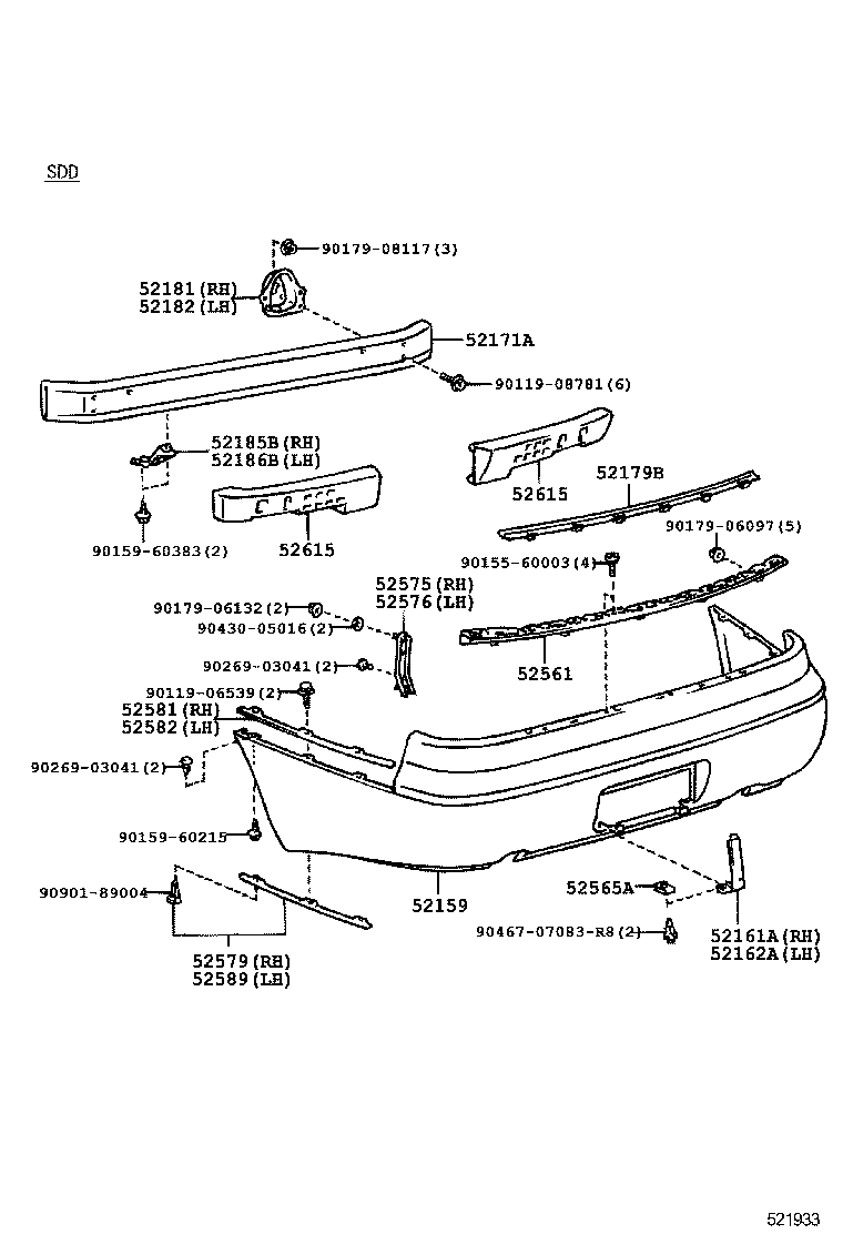  ARISTO |  REAR BUMPER BUMPER STAY