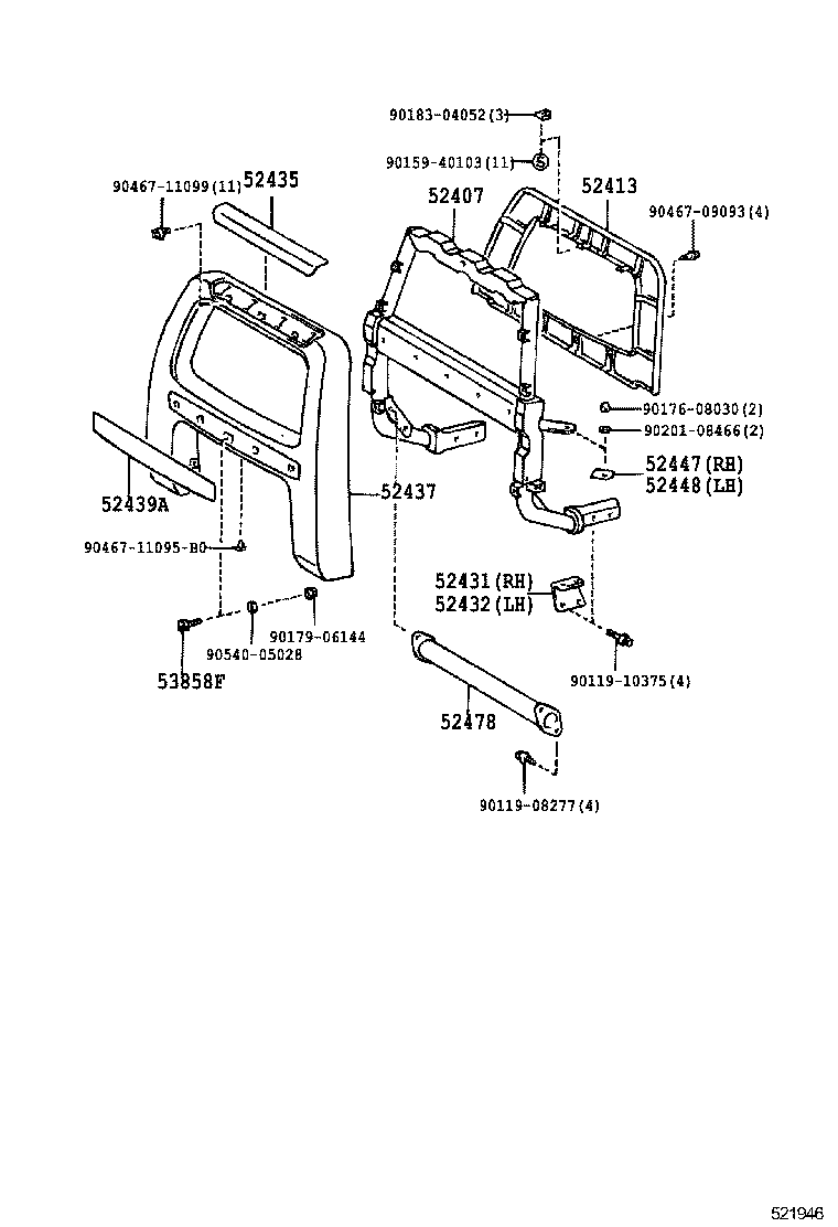  LAND CRUISER VAN |  FRONT BUMPER BUMPER STAY