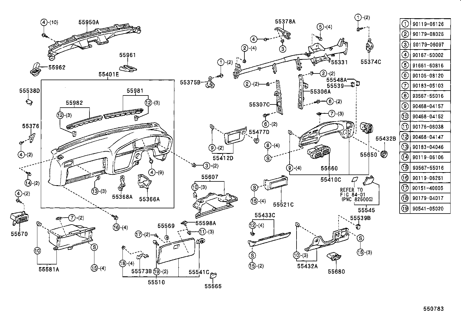  SCEPTER WG CP |  INSTRUMENT PANEL GLOVE COMPARTMENT