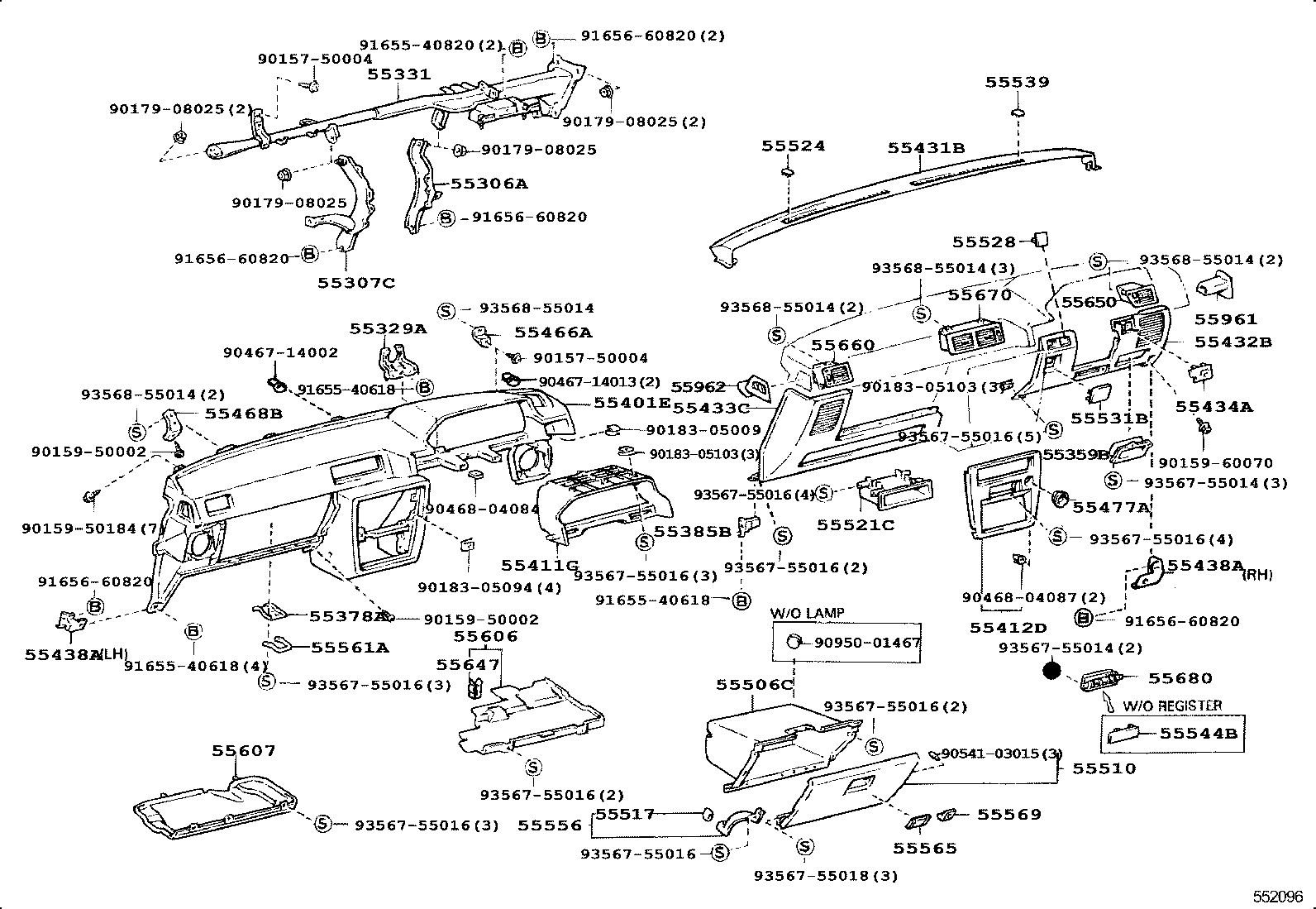  MARK 2 V WG |  INSTRUMENT PANEL GLOVE COMPARTMENT