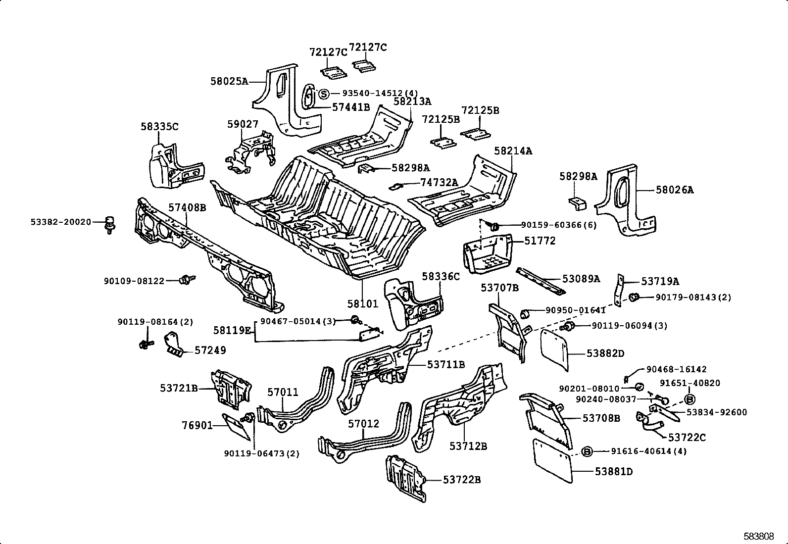  DYNA TOYOACE |  FRONT FLOOR PANEL FRONT FLOOR MEMBER