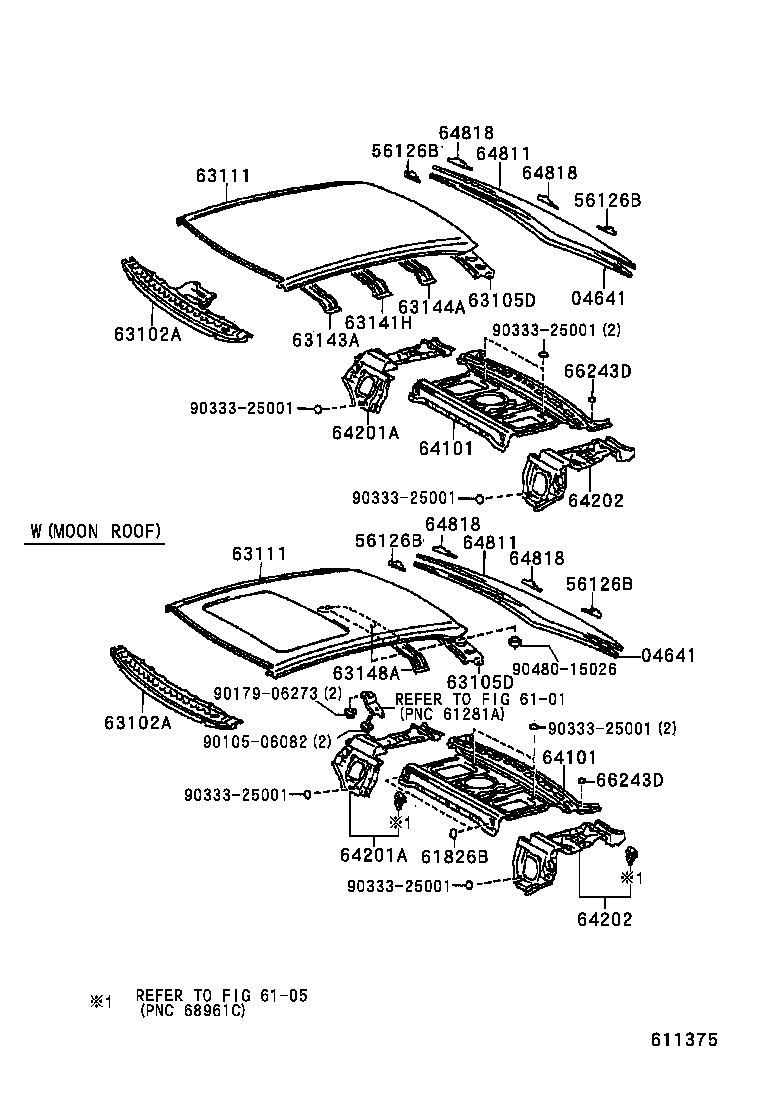  CROWN CROWN MAJESTA |  ROOF PANEL BACK WINDOW GLASS
