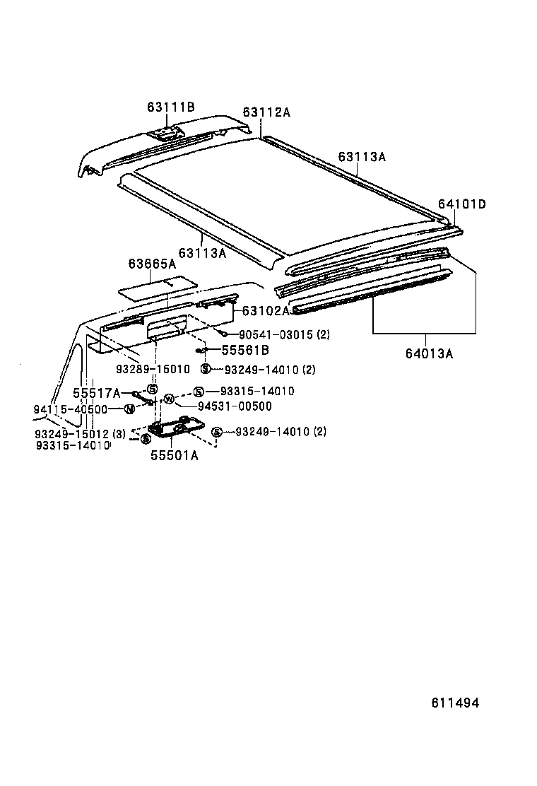  DYNA TOYOACE QUICK |  ROOF PANEL BACK PANEL