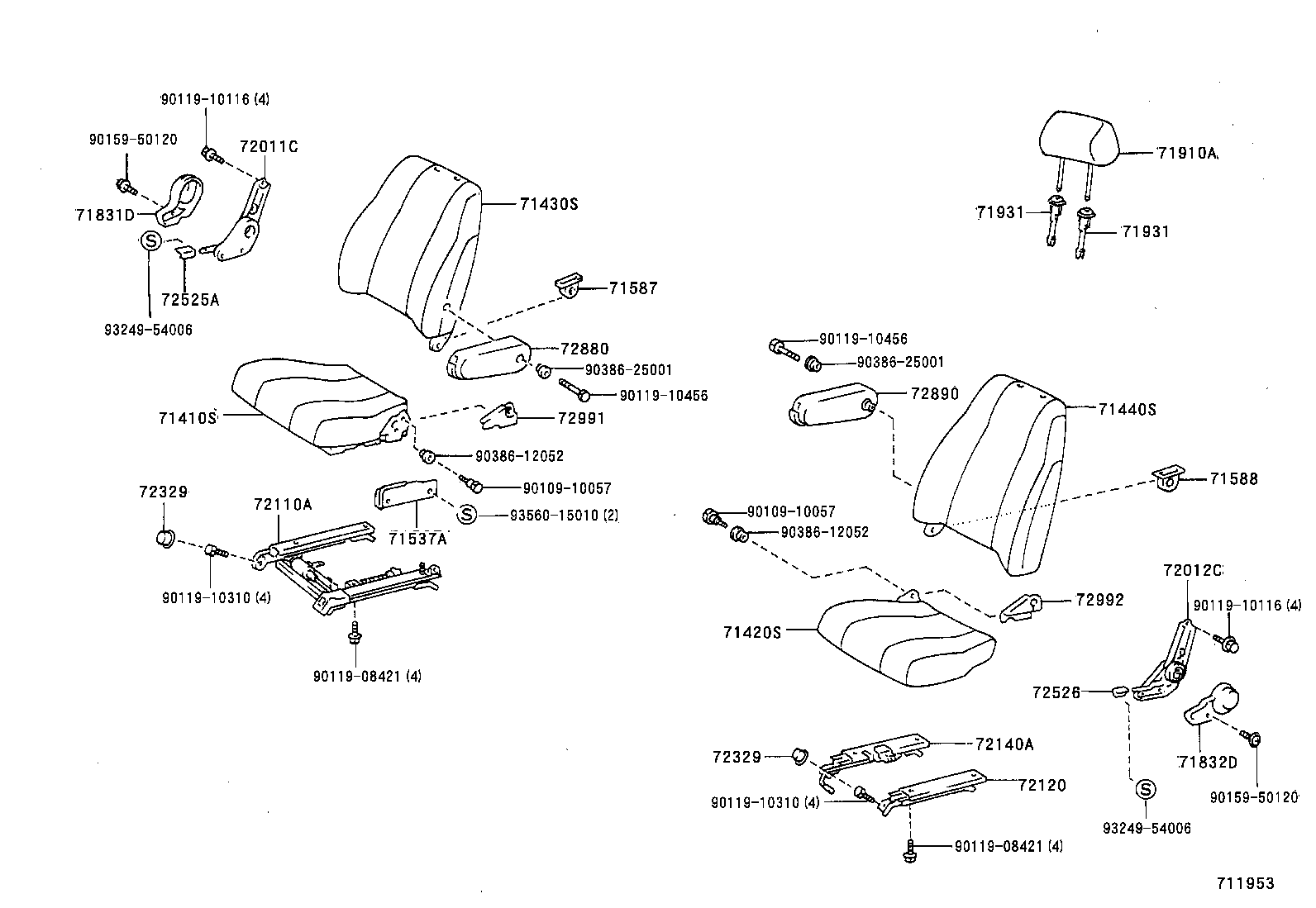  LITE TOWNACE V WG |  SEAT SEAT TRACK