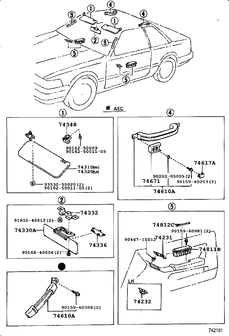  SOARER |  ARMREST VISOR