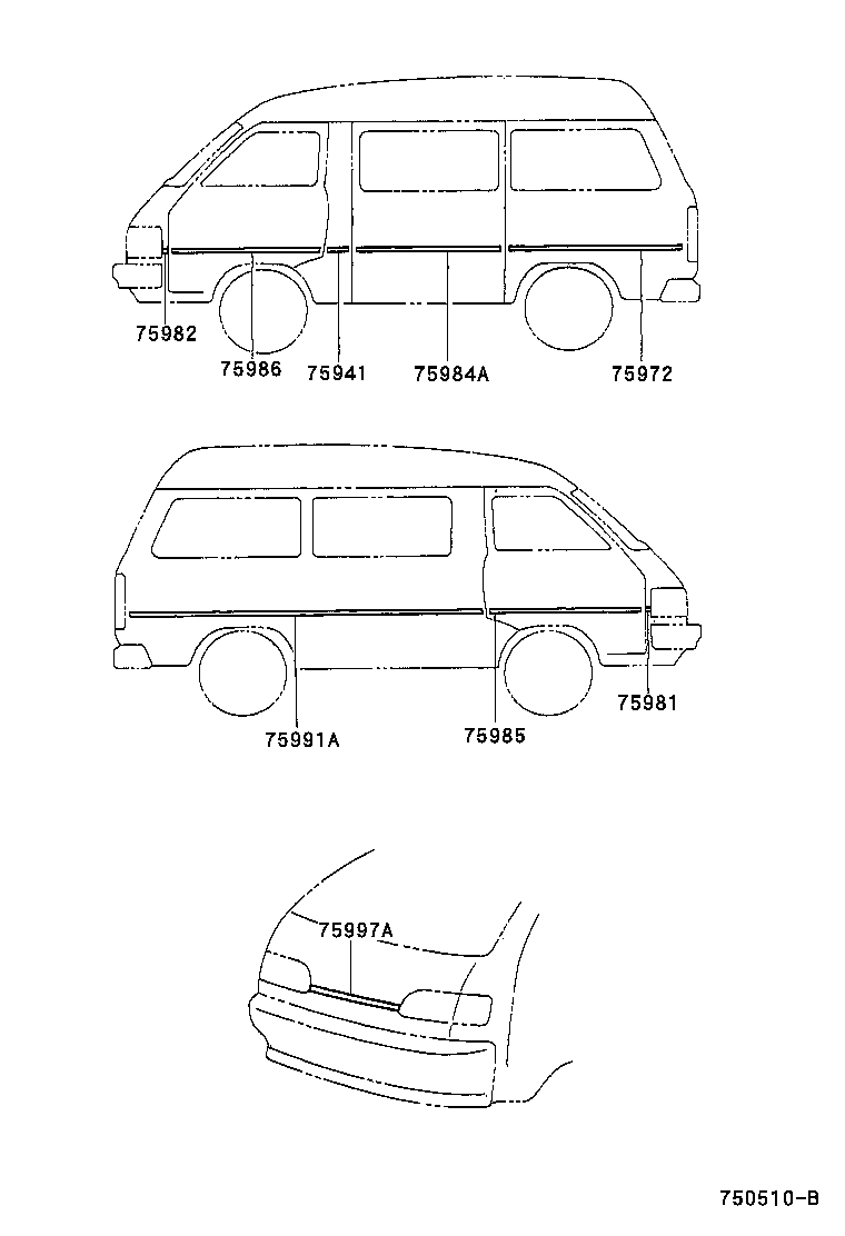  LITEACE VAN WAGON |  BODY STRIPE