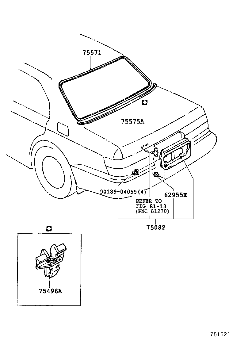 CROWN CROWN MAJESTA |  REAR MOULDING