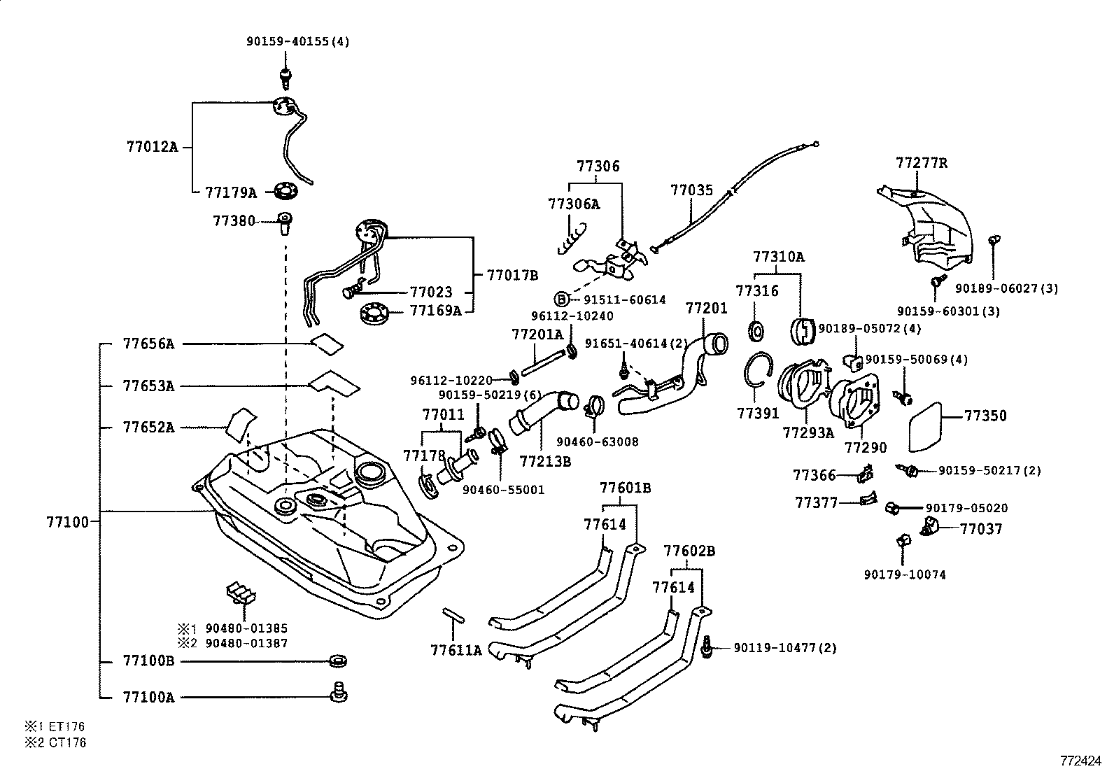  CARINA FF |  FUEL TANK TUBE