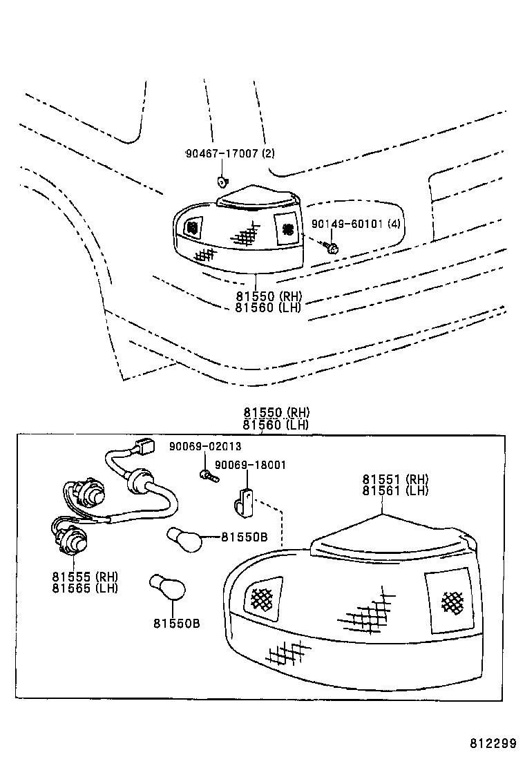  SCEPTER WG CP |  REAR COMBINATION LAMP