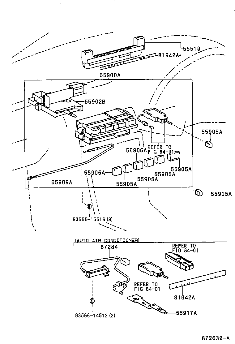  COROLLA 2 |  HEATING AIR CONDITIONING CONTROL AIR DUCT