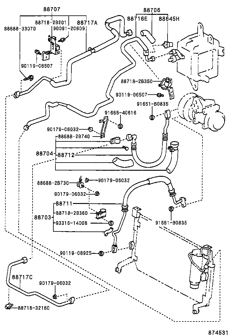  CELICA |  HEATING AIR CONDITIONING COOLER PIPING
