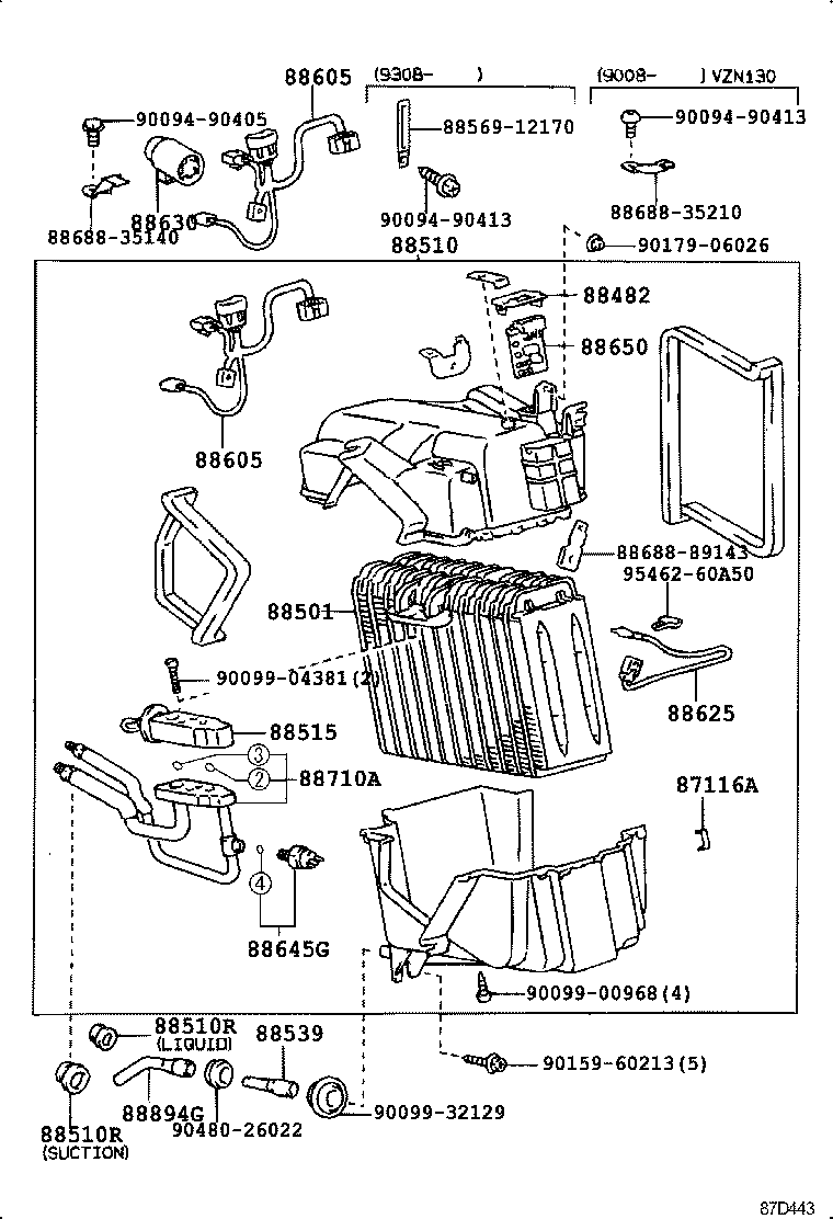  HILUX |  HEATING AIR CONDITIONING COOLER UNIT