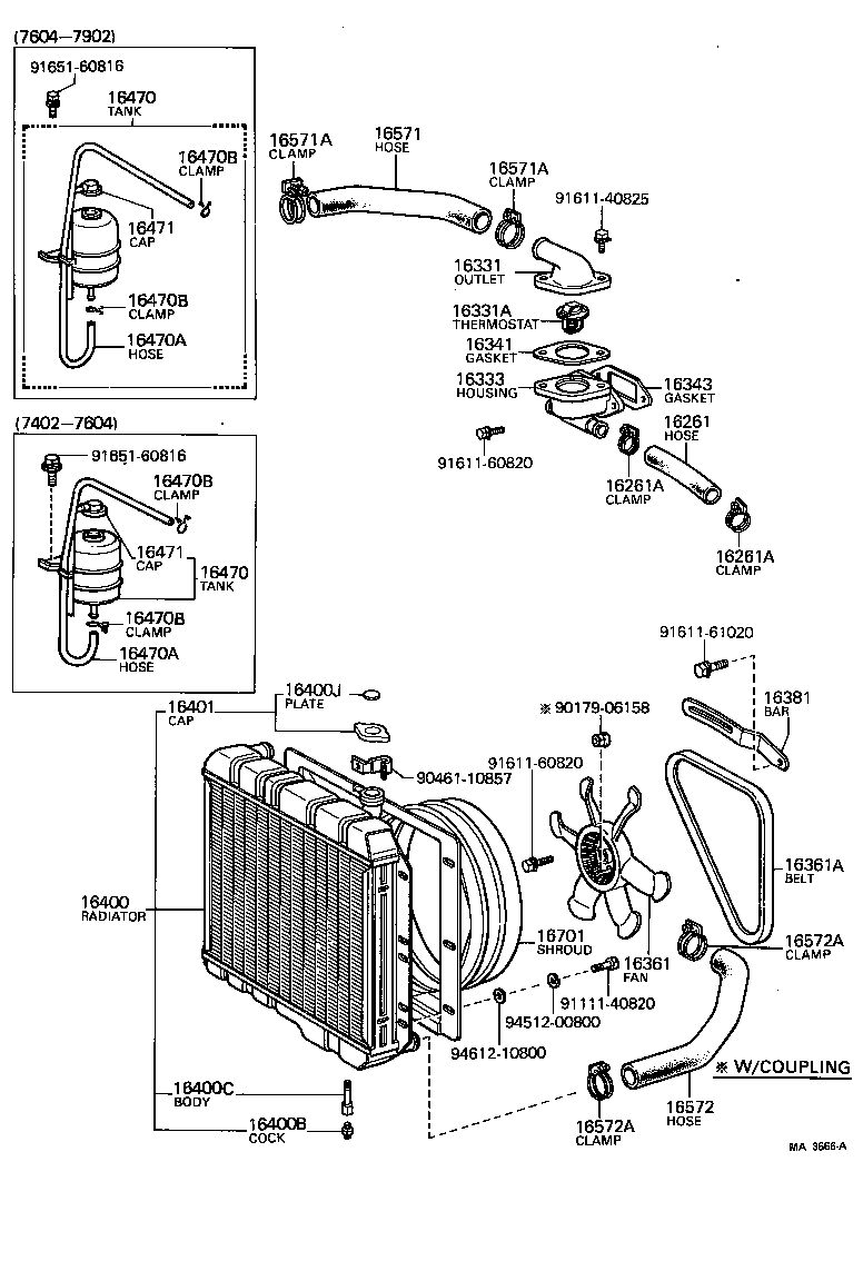  LAND CRUISER 40 50 |  RADIATOR WATER OUTLET