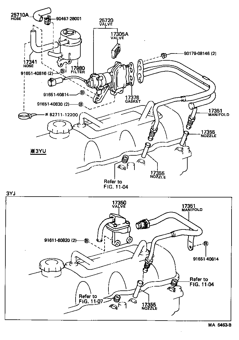  HIACE VAN WAGON |  MANIFOLD AIR INJECTION SYSTEM