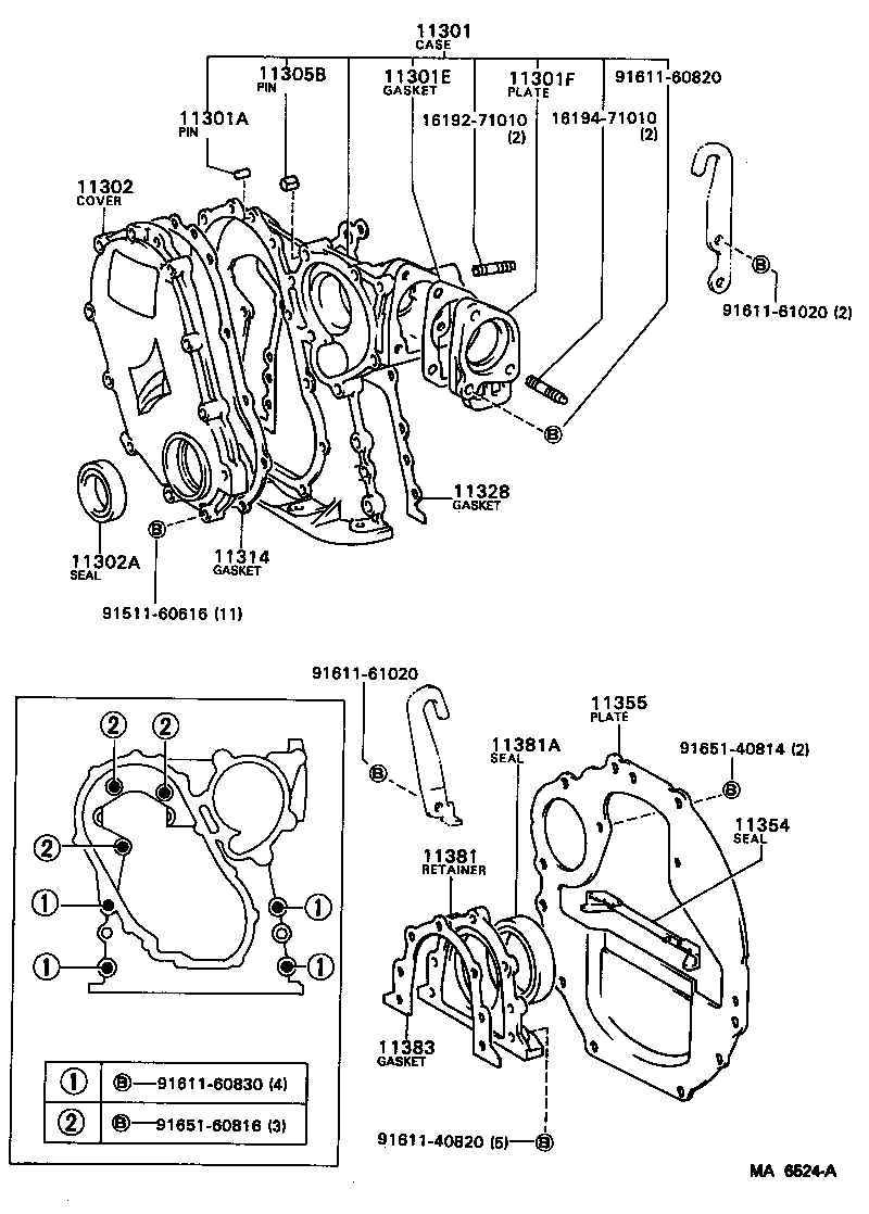  CHASER |  TIMING GEAR COVER REAR END PLATE