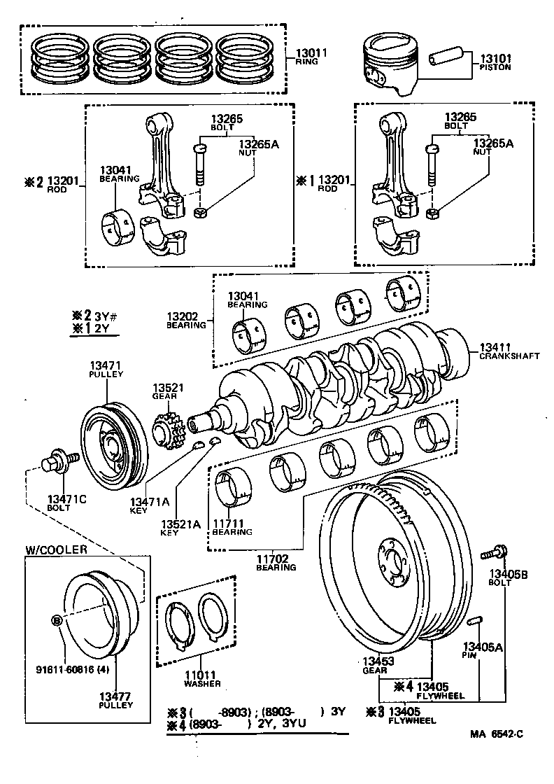 HIACE VAN WAGON |  CRANKSHAFT PISTON