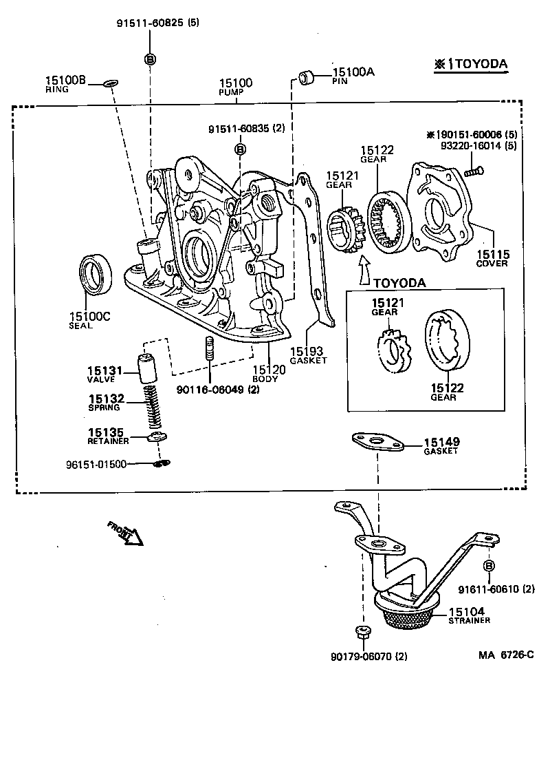  MR2 |  ENGINE OIL PUMP
