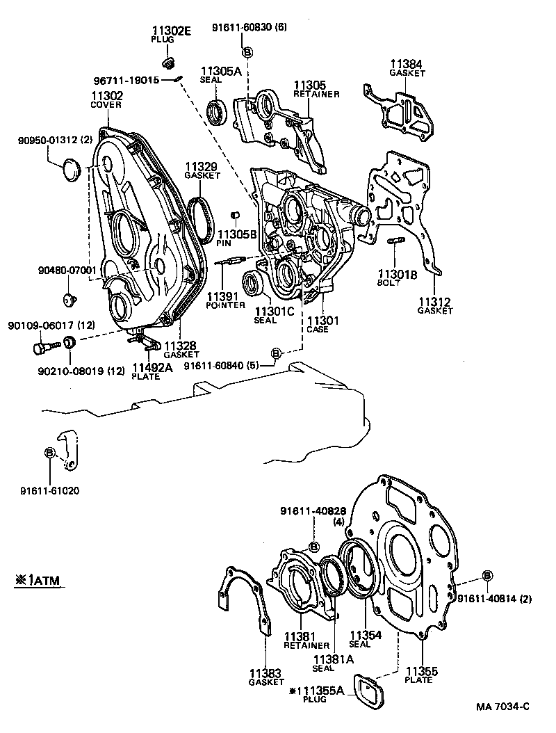 CHASER |  TIMING GEAR COVER REAR END PLATE