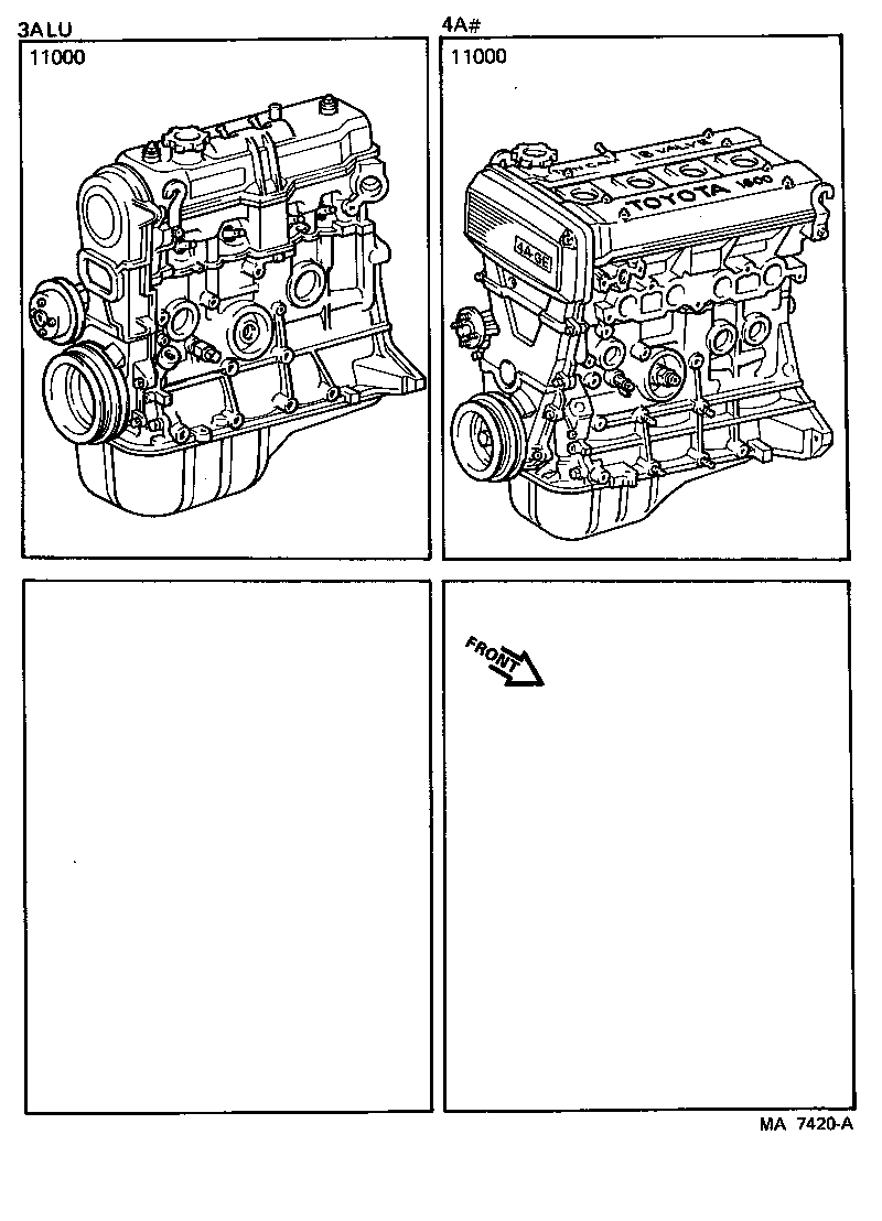  MR2 |  PARTIAL ENGINE ASSEMBLY